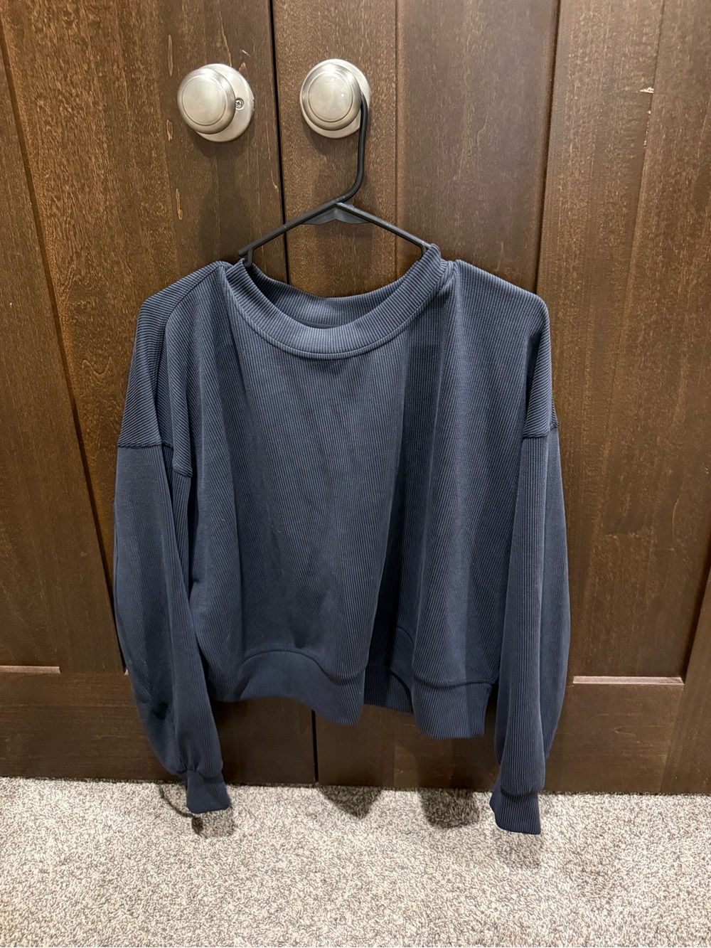 Women's Lululemon Dark Grey Sleeve Ribbed sweatshirt